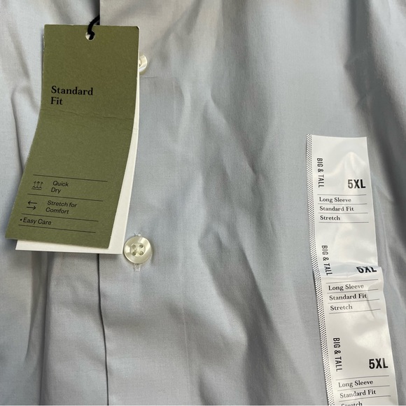 Goodfellow Easy Care Button Down Shirt 5XL Mens NWT Set Of 2 Long Sleeve - Picture 5 of 7